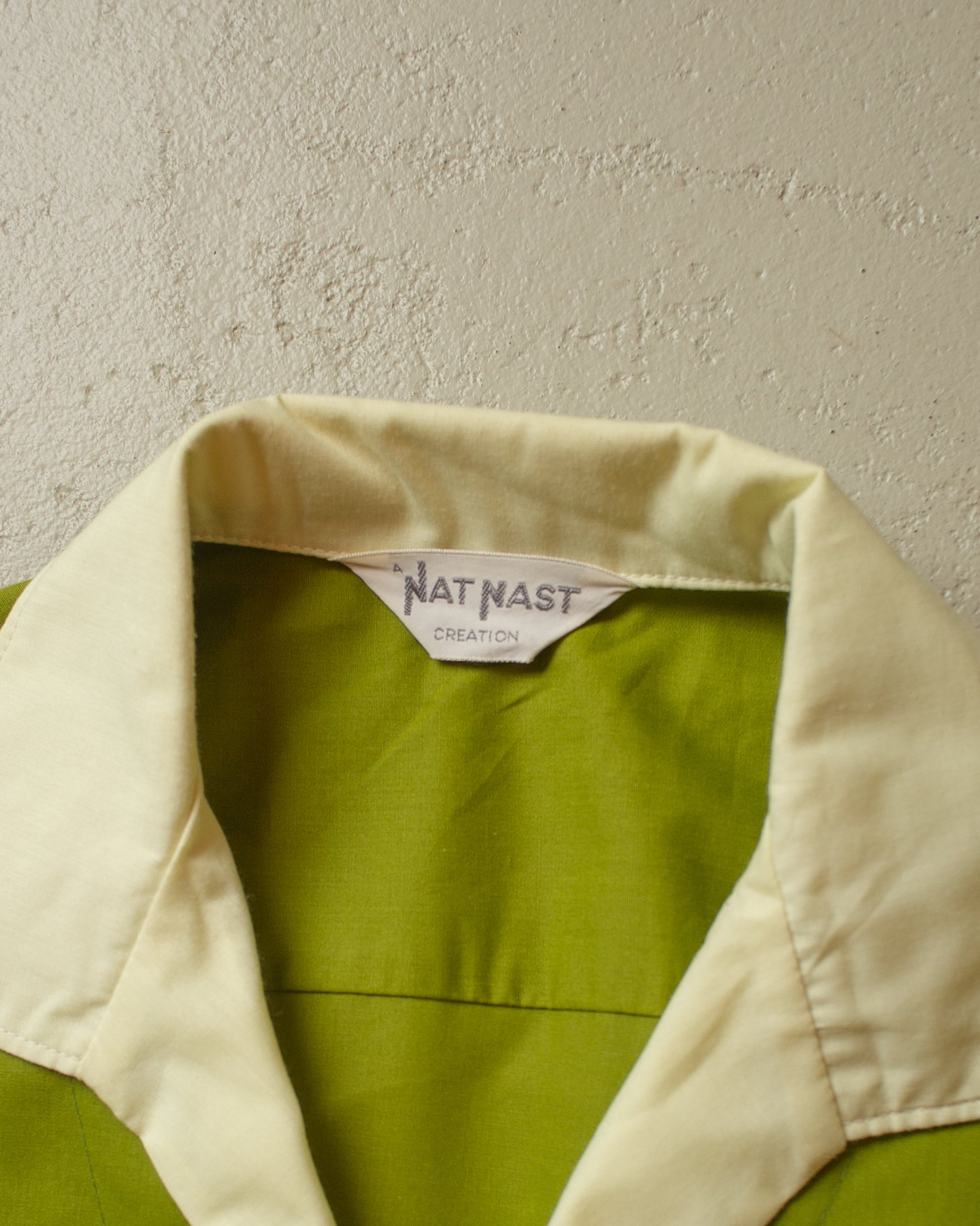 1970s Nat Nast Wagner´s Chainstitch Bowling Shirt green - S