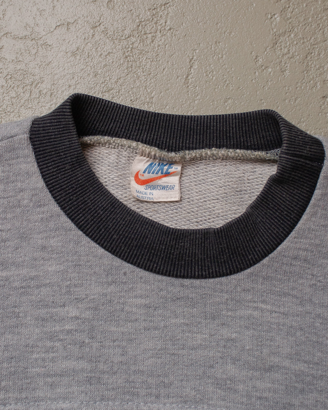 Early 80s Nike Sleeve Print Sweatshirt grey - S