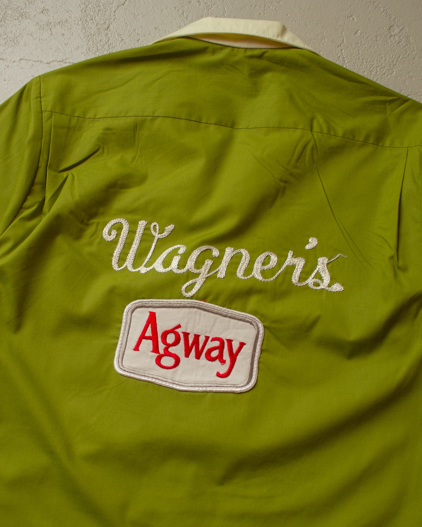 1970s Nat Nast Wagner´s Chainstitch Bowling Shirt green - S