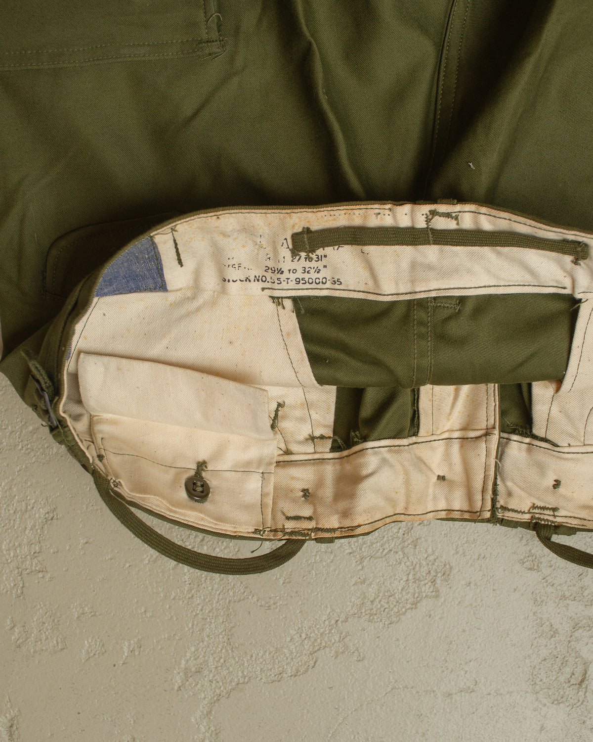 1950s unworn US Army M51 Field Pants green - W34 L30