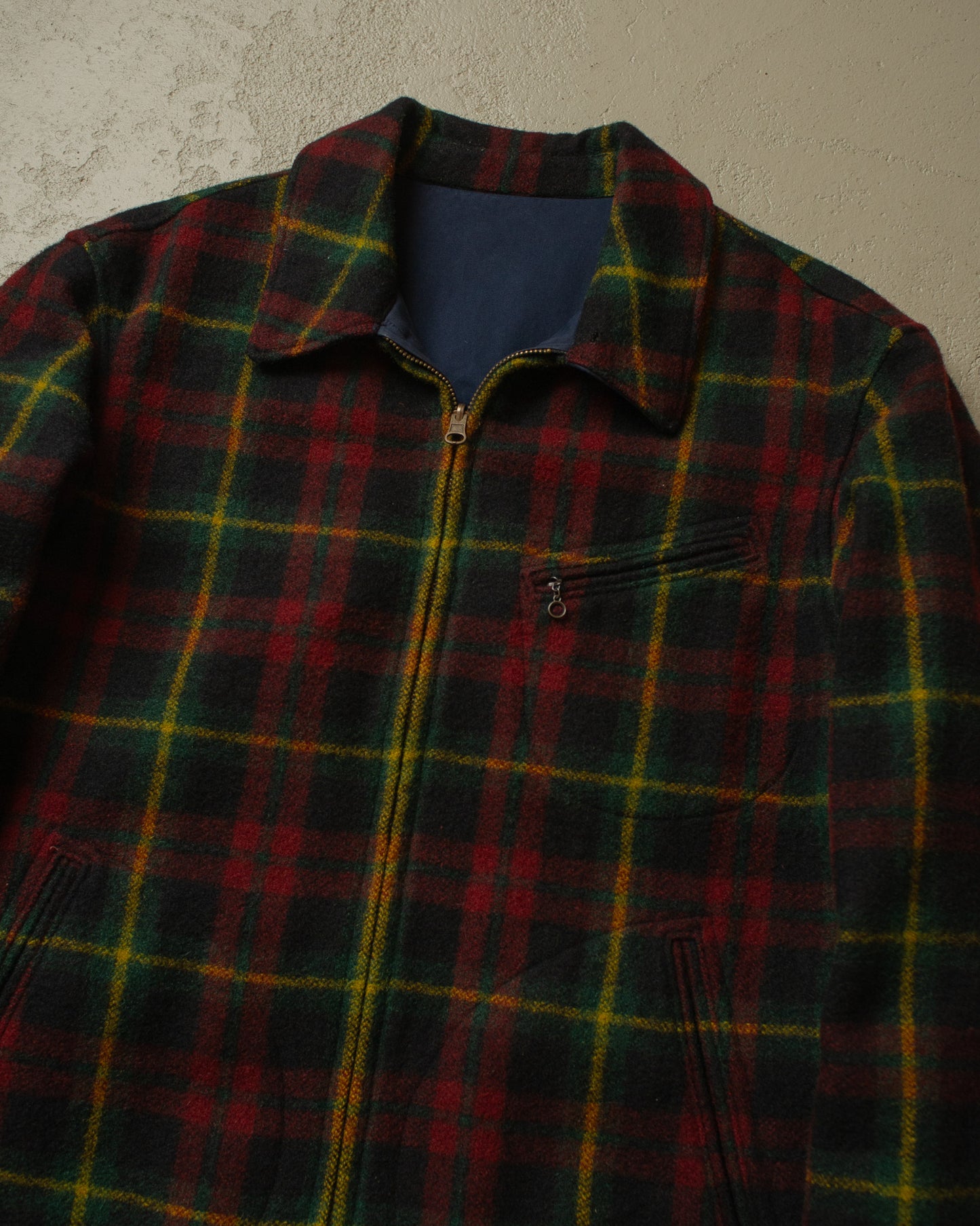 1990s Ralph Lauren 50s Repro Wool Reversible Jacket multi - L