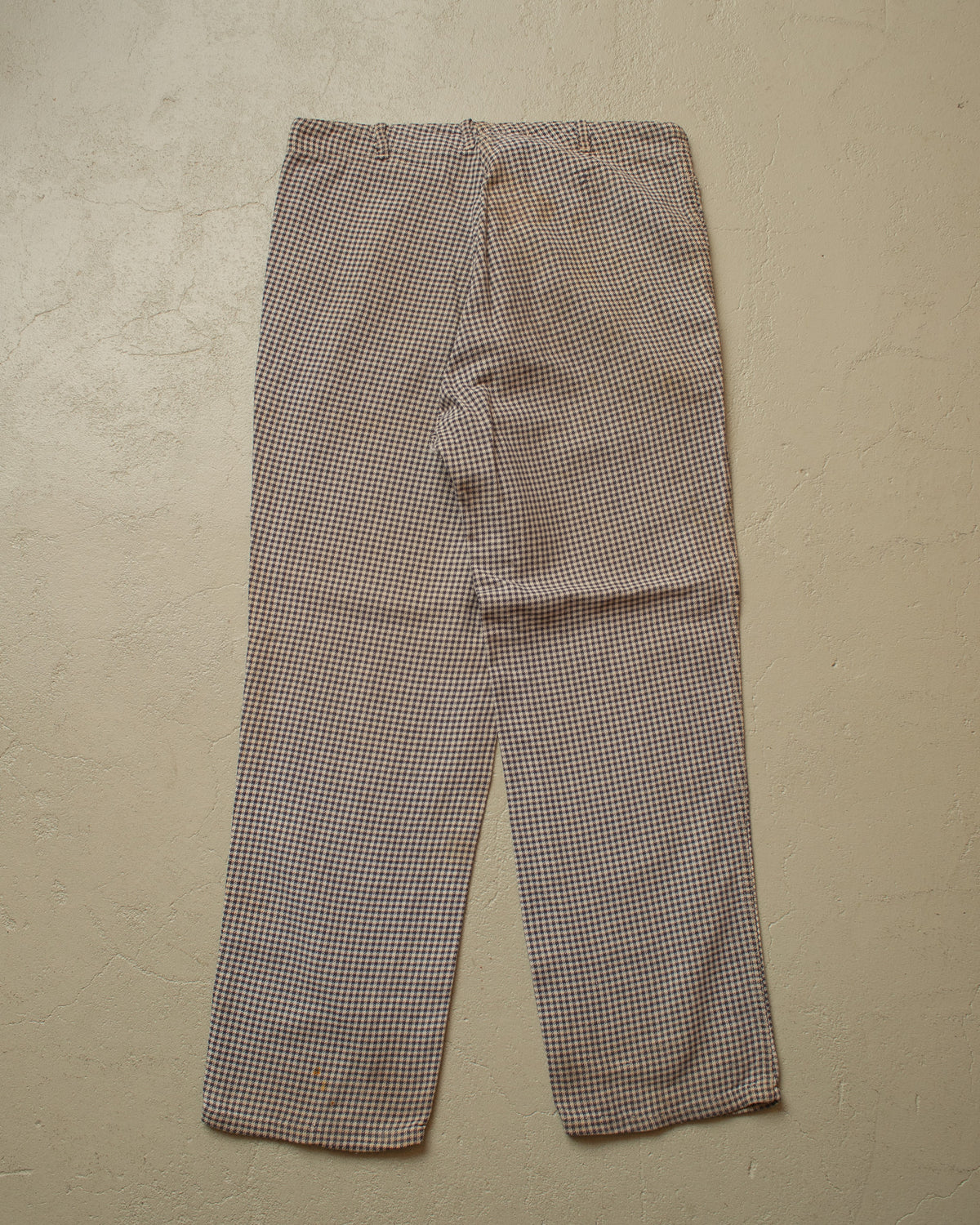 1940s German Houndstooth Cotton Work Pants blue - W32 L28,5