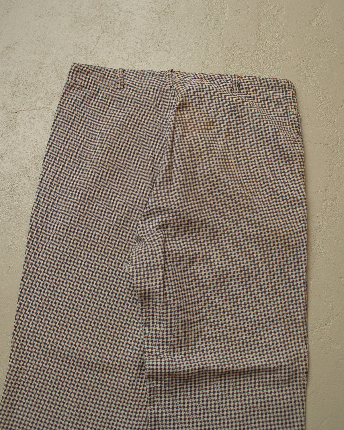 1940s German Houndstooth Cotton Work Pants blue - W32 L28,5