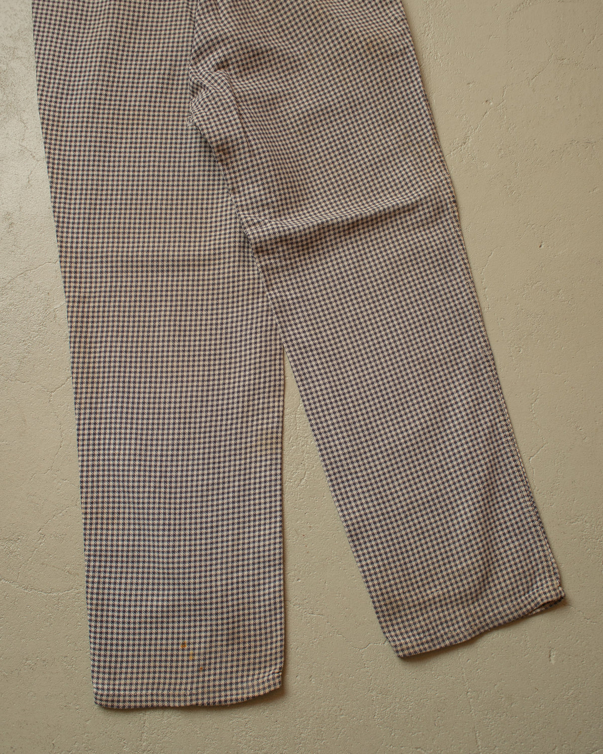 1940s German Houndstooth Cotton Work Pants blue - W32 L28,5