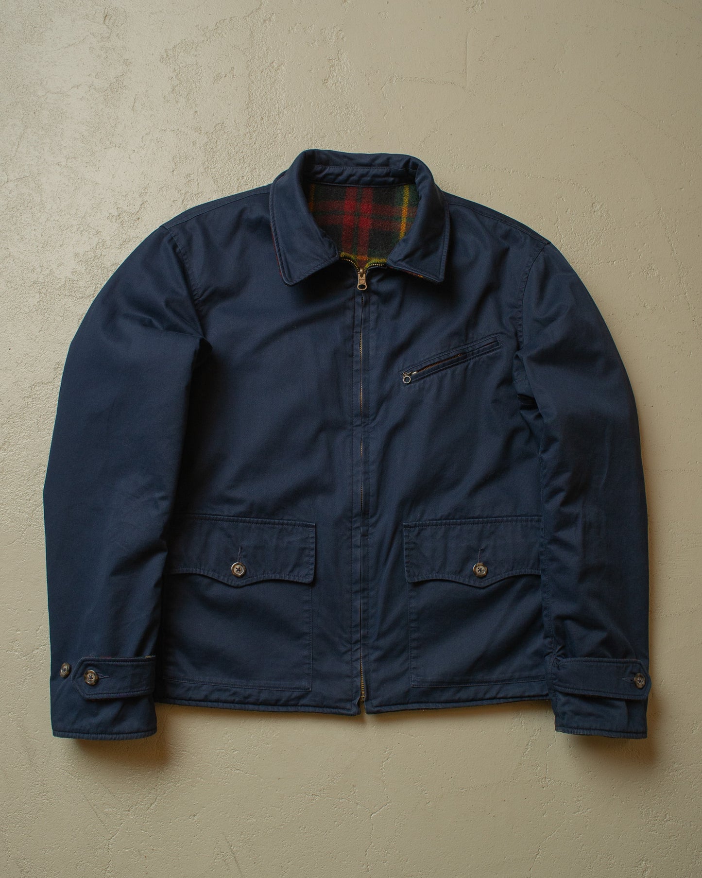 1990s Ralph Lauren 50s Repro Wool Reversible Jacket multi - L