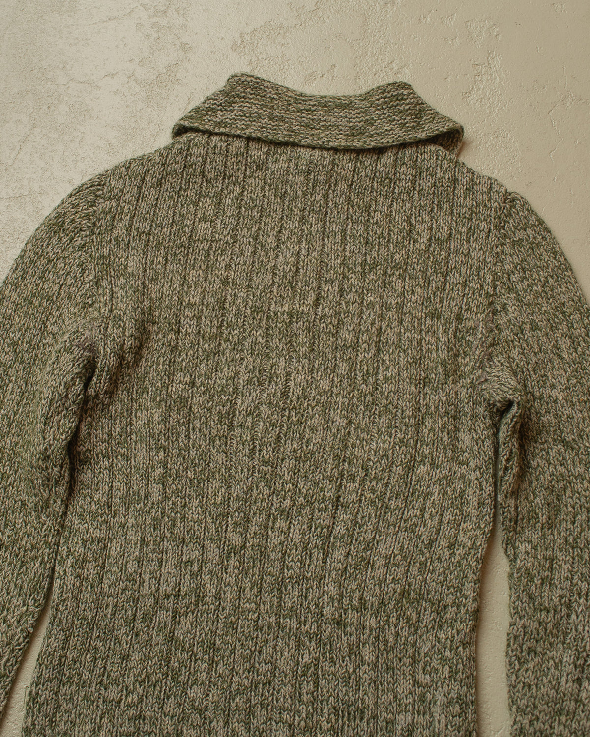 1940s/50s German Womens Homemade Quarter Zip Knit green - S