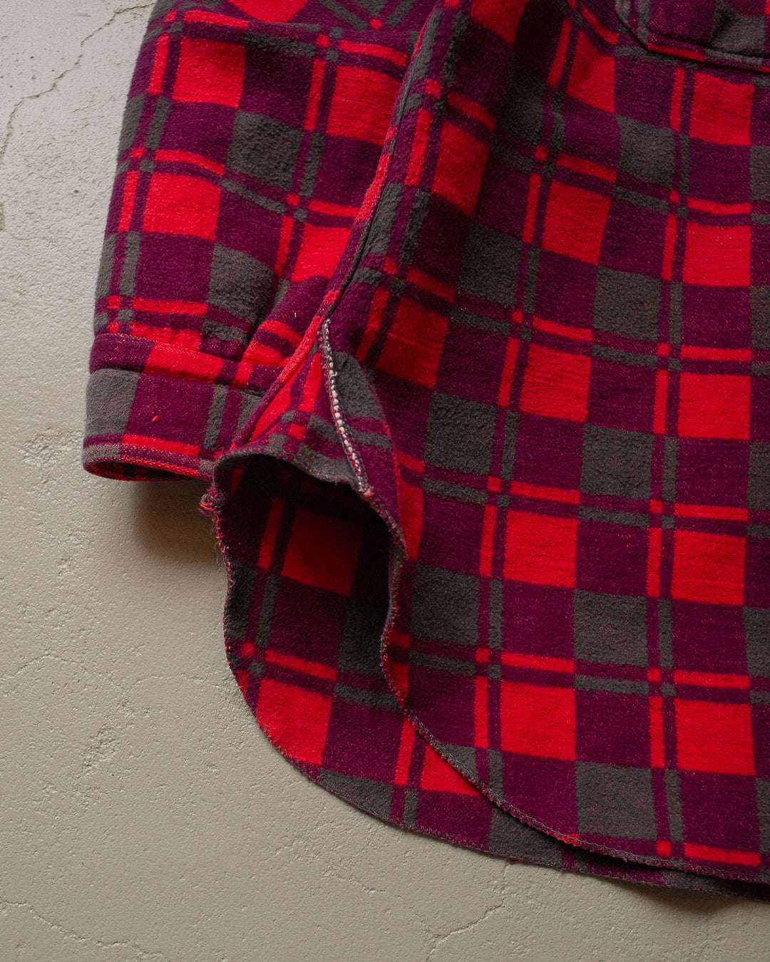 60s/70s Champion checkered Flannel Shirt red - M/L