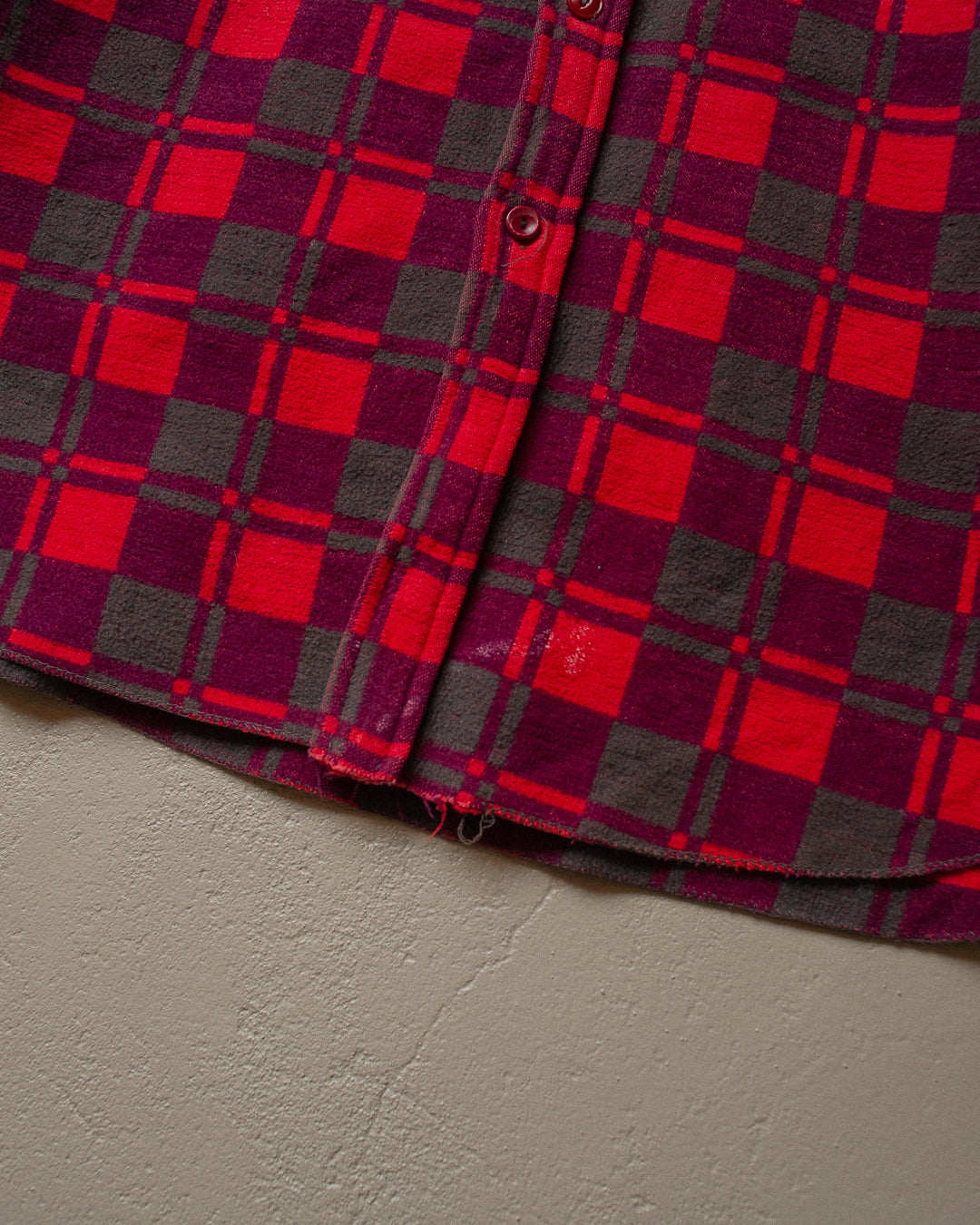 60s/70s Champion checkered Flannel Shirt red - M/L