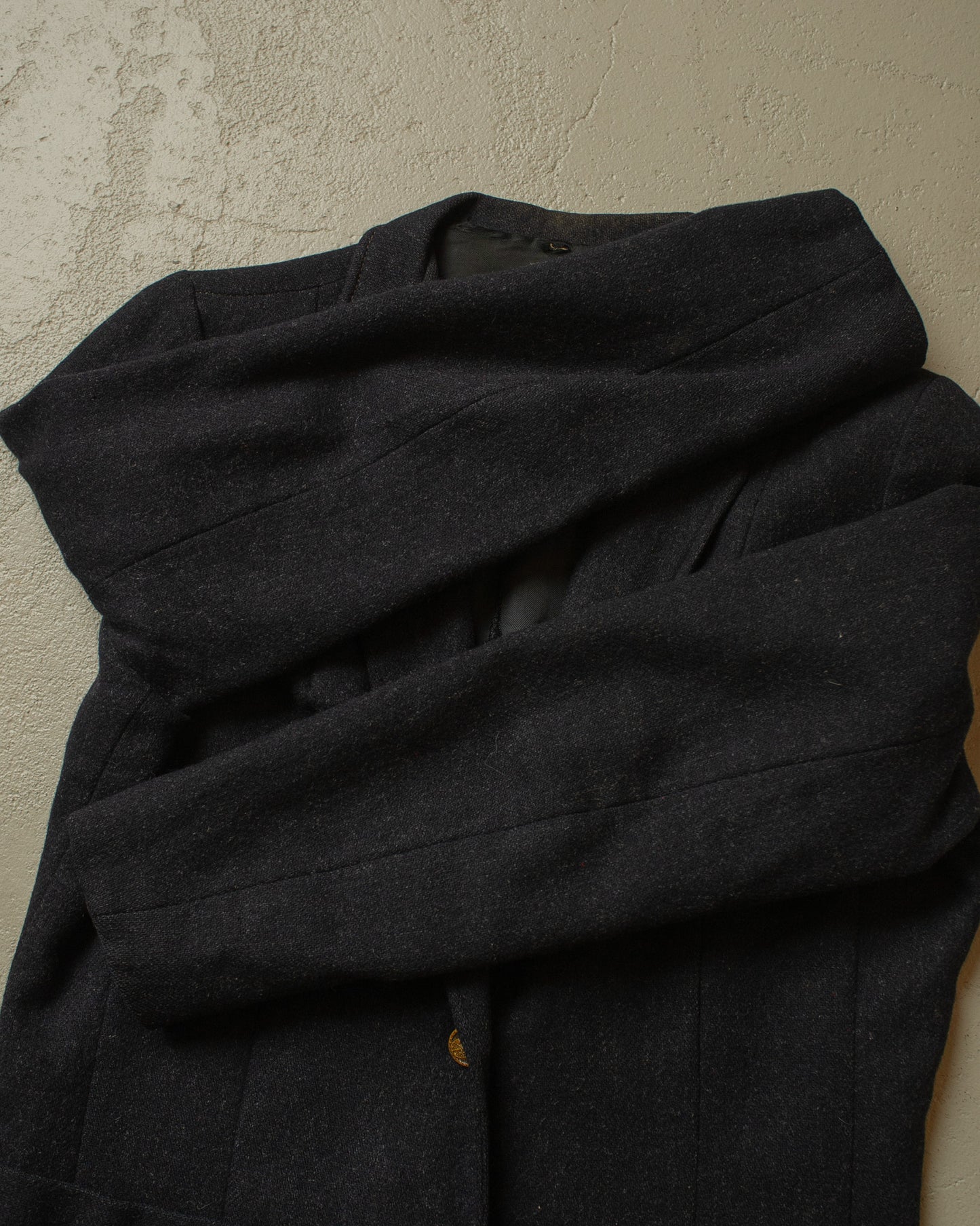 1950s/60s Womens College Wool Blazer black - M