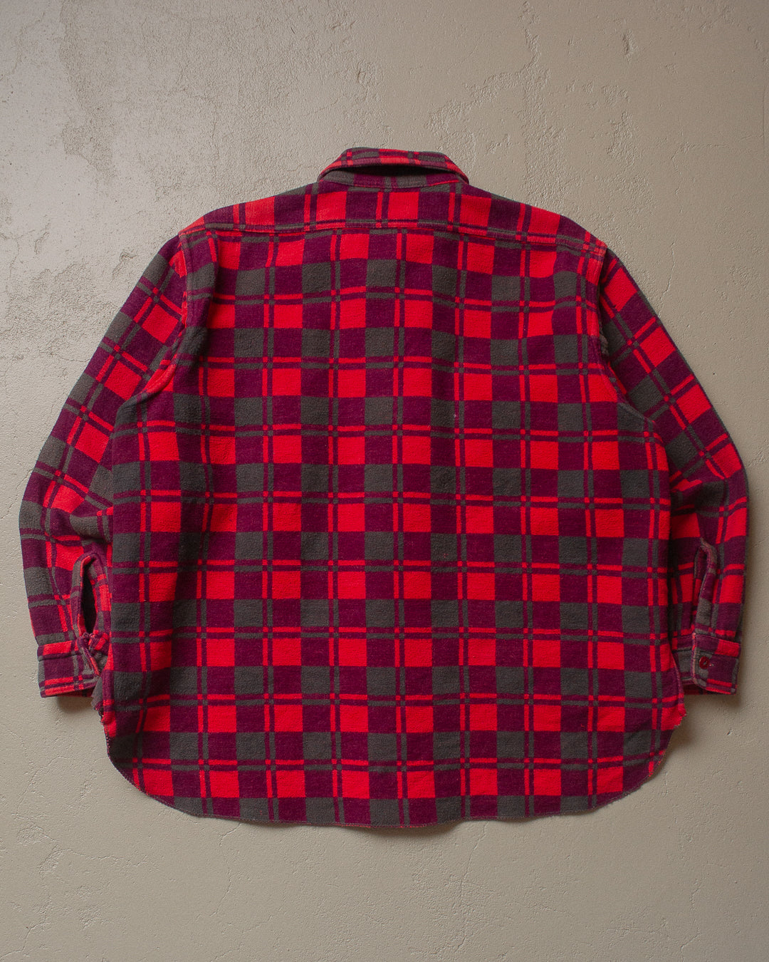 60s/70s Champion checkered Flannel Shirt red - M/L