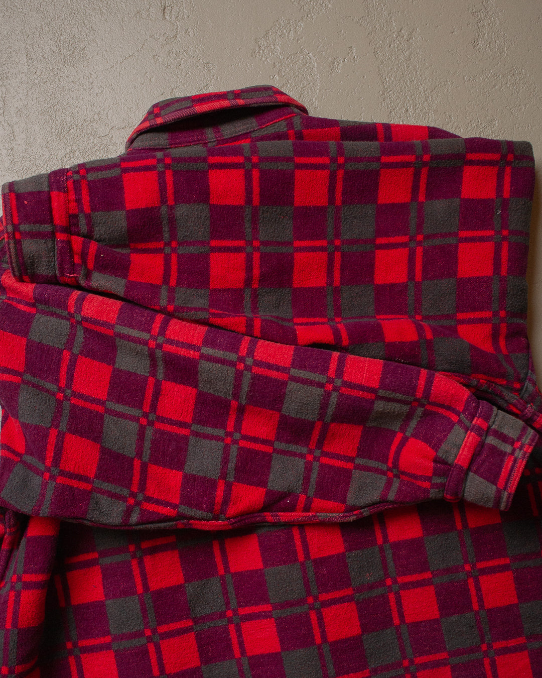 60s/70s Champion checkered Flannel Shirt red - M/L