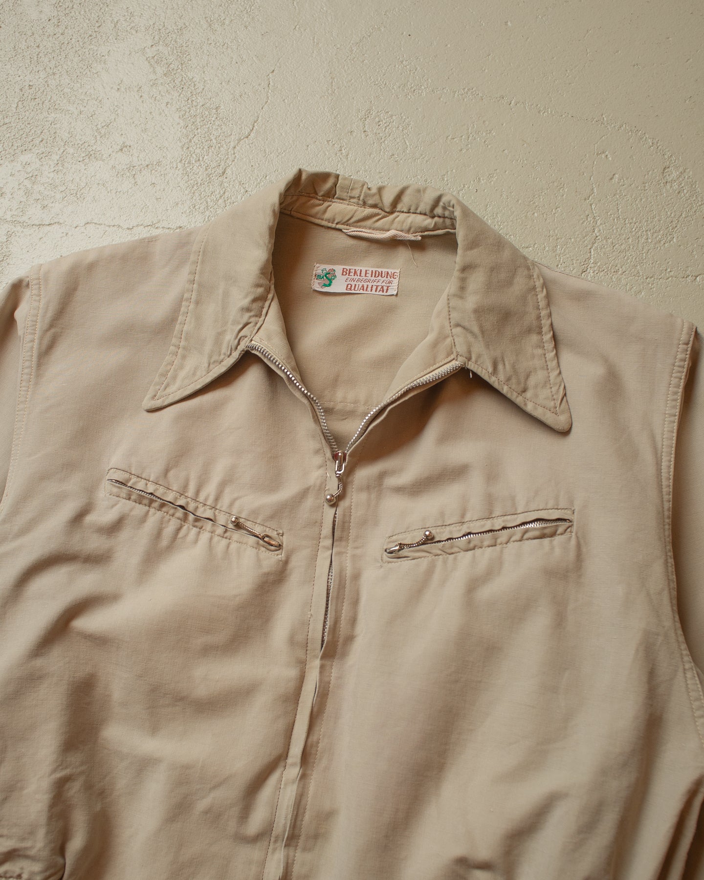 1950s cropped Harrington Jacket beige - S/M