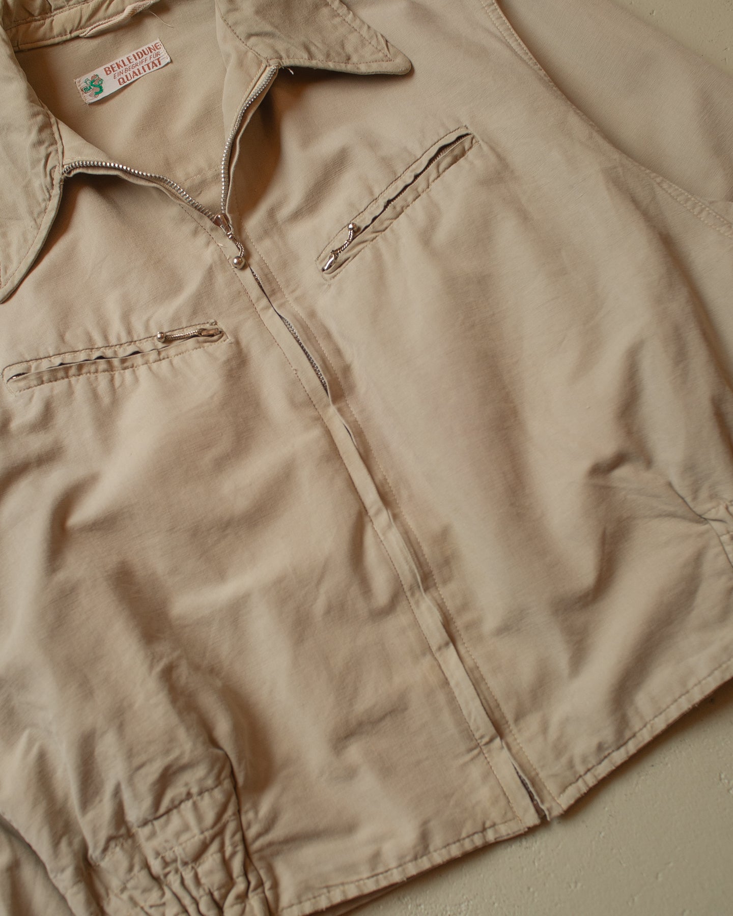 1950s cropped Harrington Jacket beige - S/M