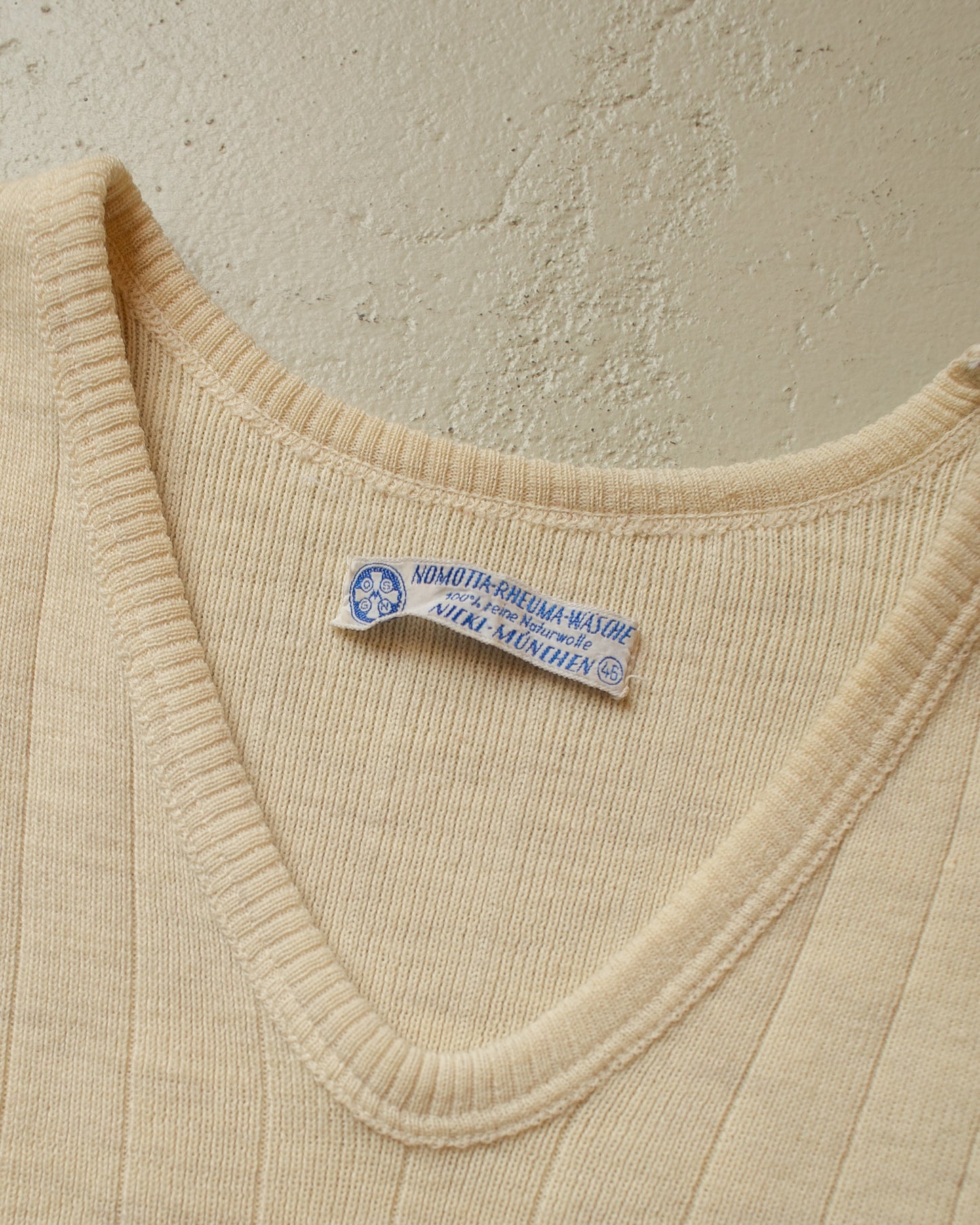 1950s Nickl Wool Undershirt creme - S/M