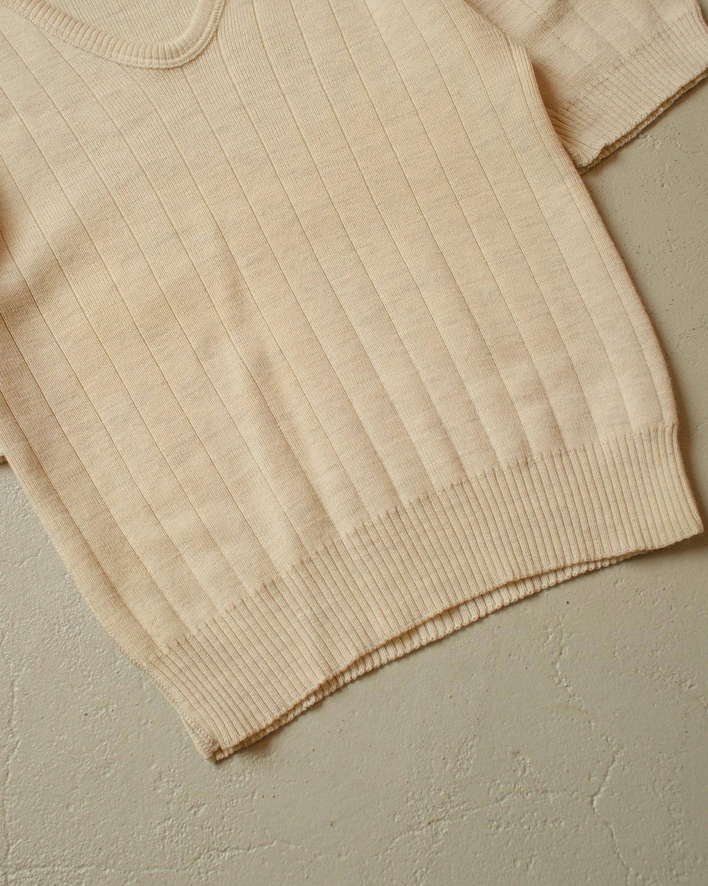 1950s Nickl Wool Undershirt creme - S/M