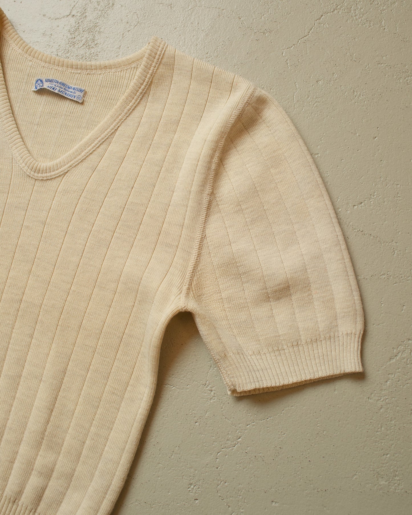 1950s Nickl Wool Undershirt creme - S/M