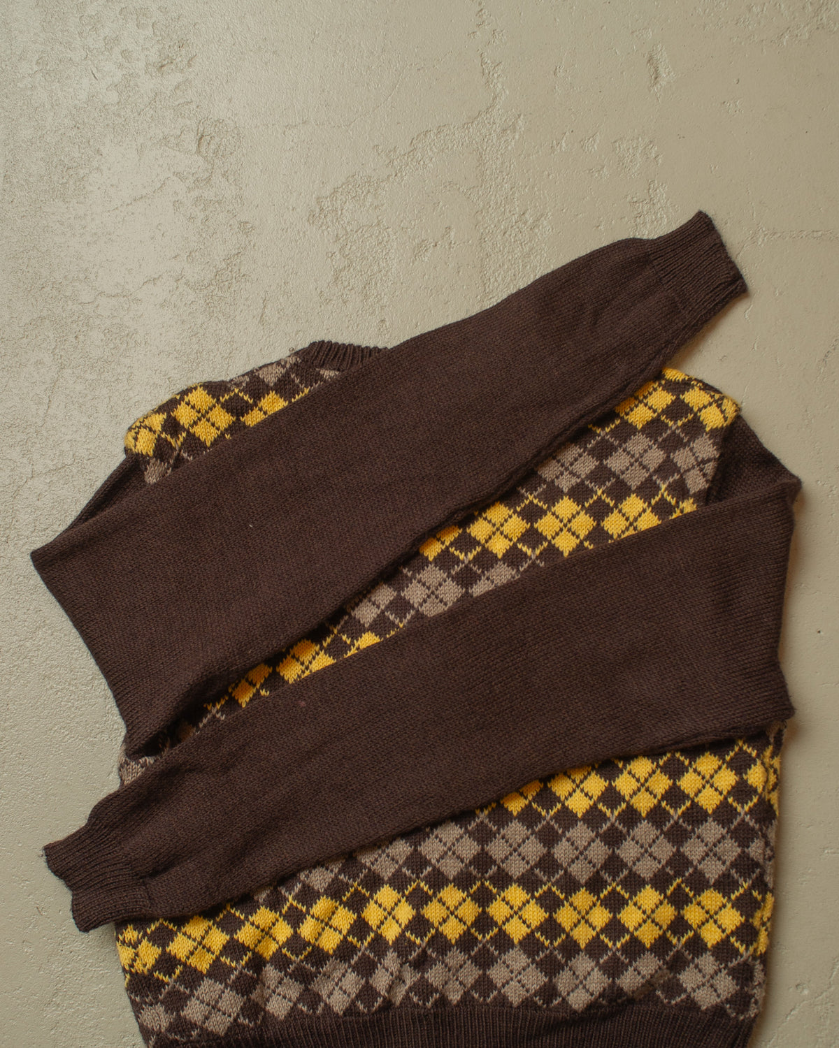 1950s Reproduction Womens lined Knit Jacket brown - M