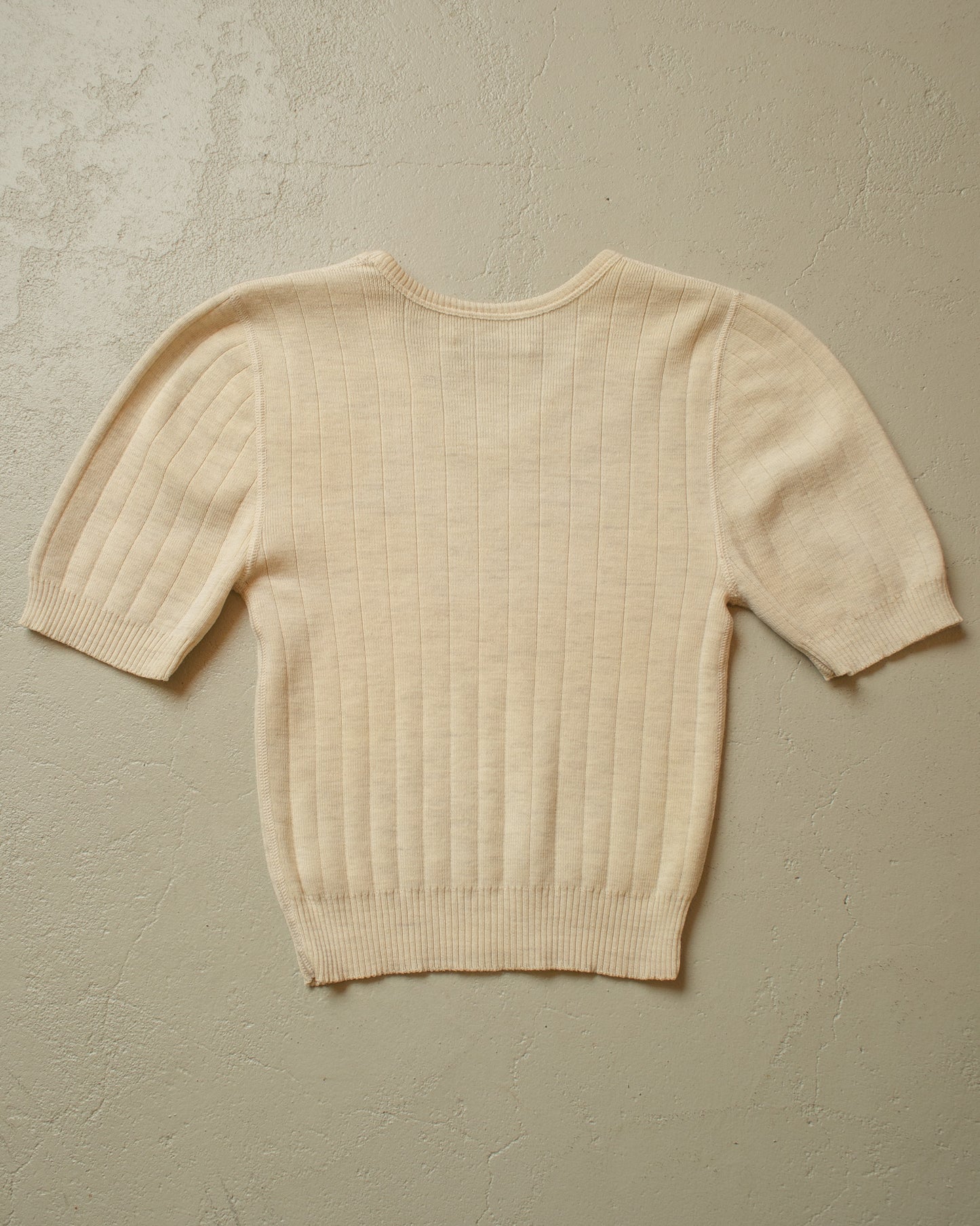 1950s Nickl Wool Undershirt creme - S/M