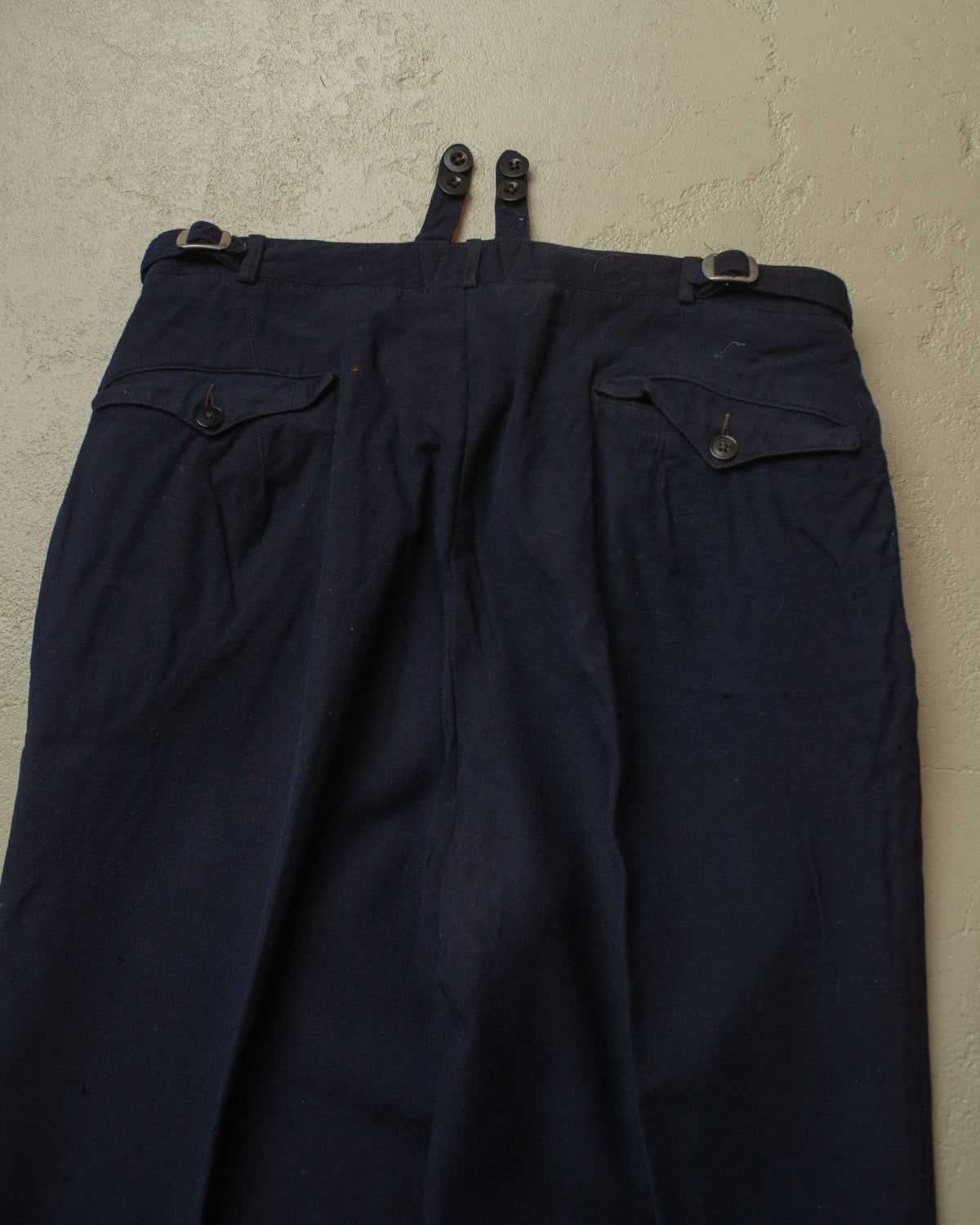 1930s/40s German distressed Suit Pants navyblue - W32 L27,5