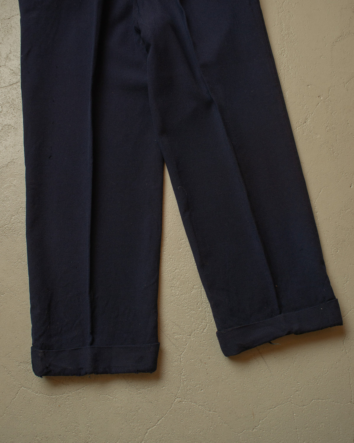 1930s/40s German distressed Suit Pants navyblue - W32 L27,5