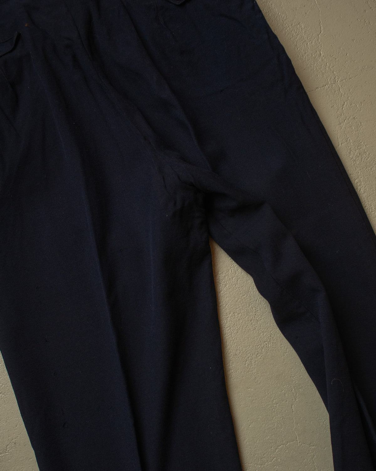 1930s/40s German distressed Suit Pants navyblue - W32 L27,5