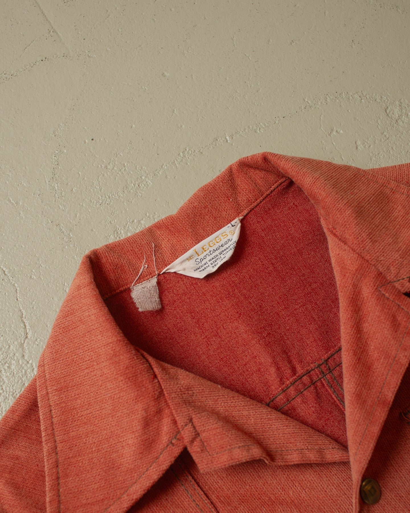 1970s Mr. Leggs Corduroy Shirt Jacket coral - S