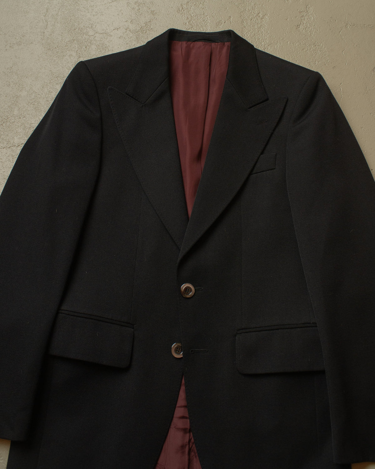 1960s German Aloys Bunge Peak Lapel Suit Jacket black - S/M