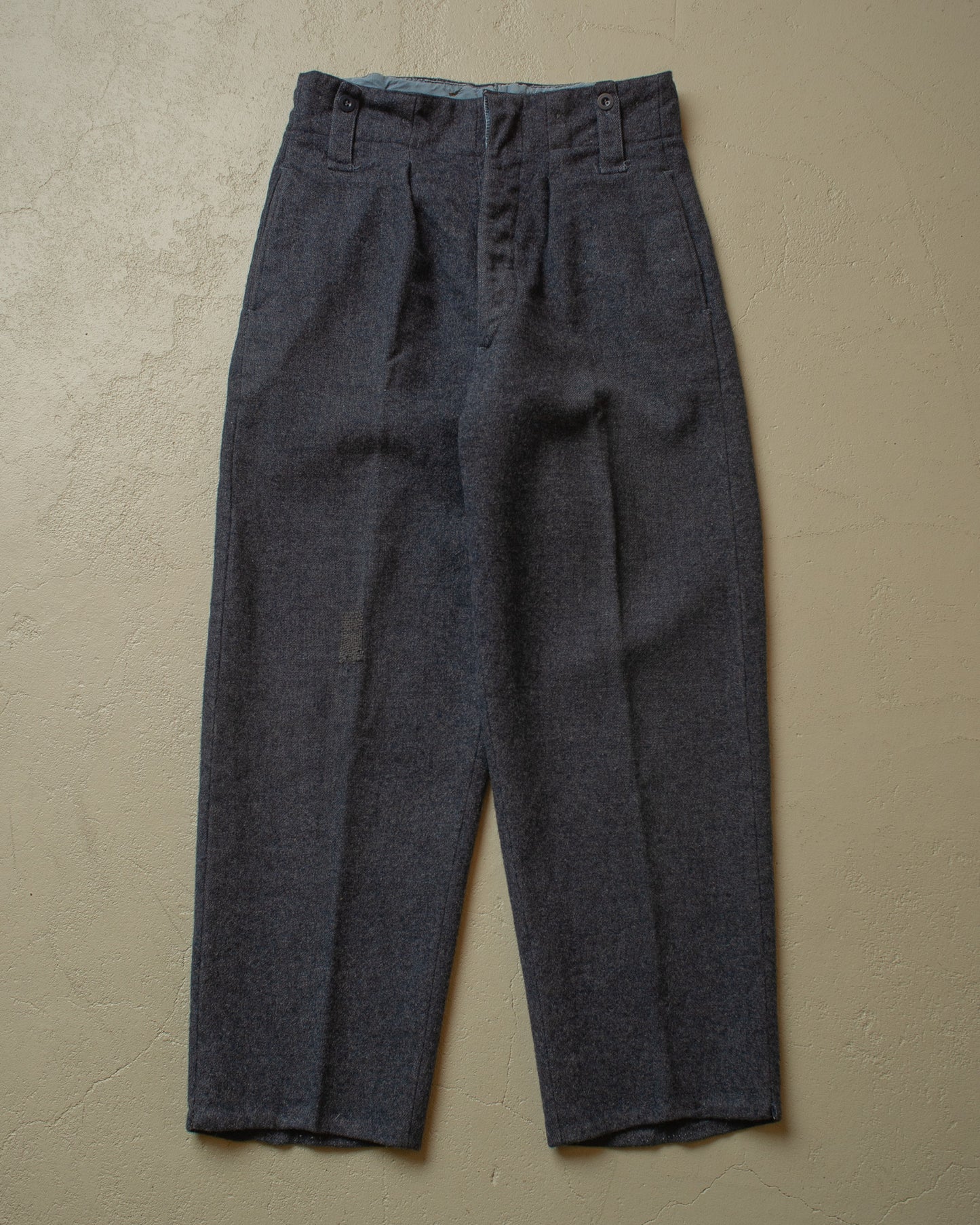 1960 Belgian Army Wool Trousers grey - W32