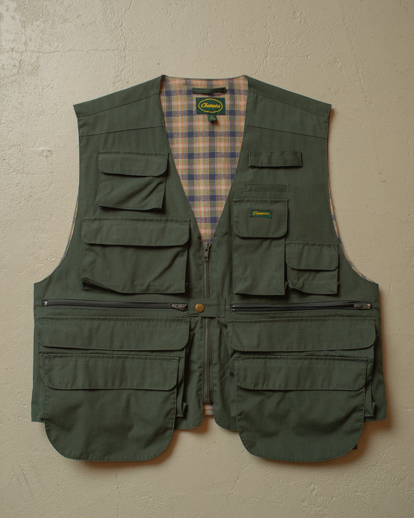1980s Champion Utility Vest green - L