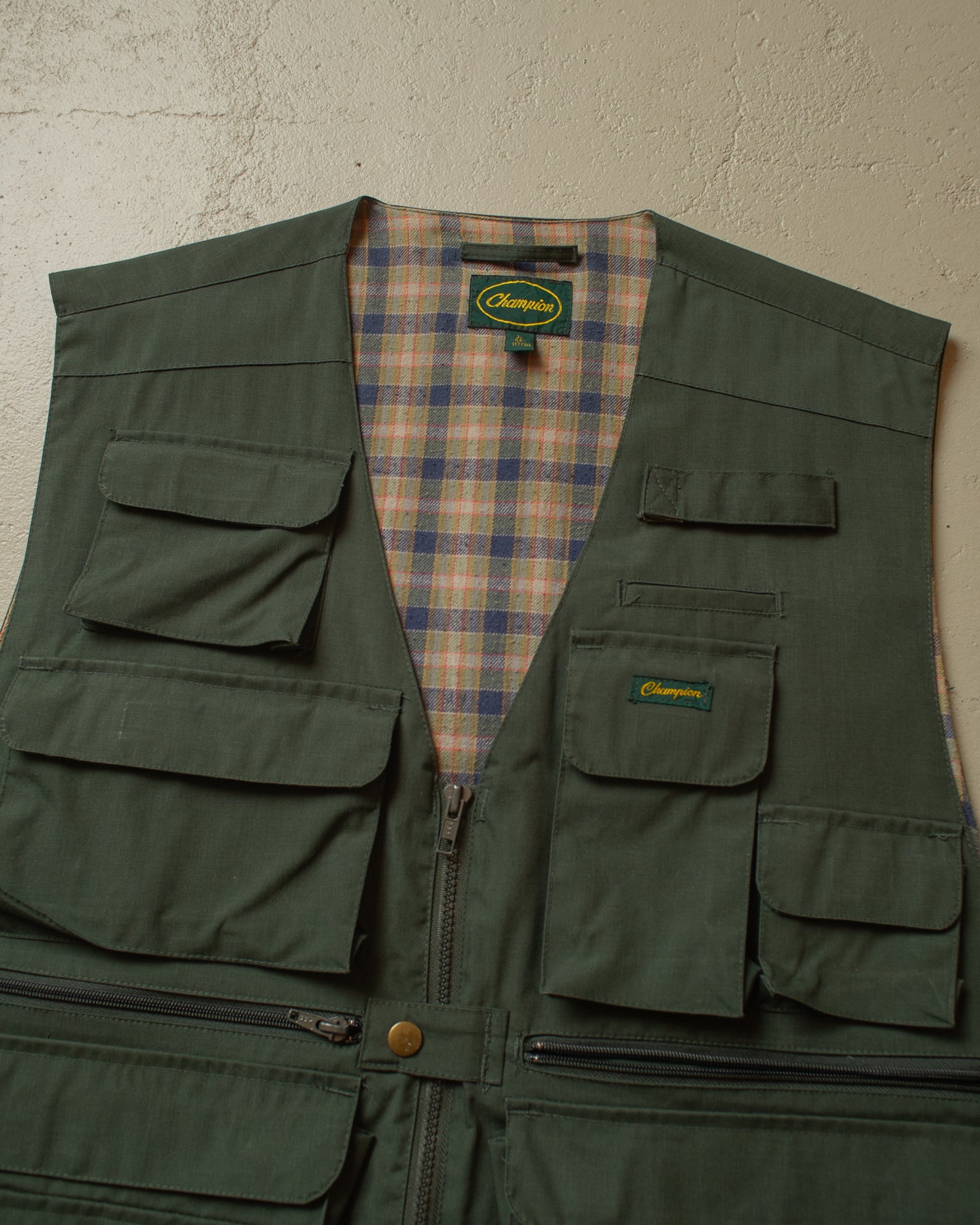 1980s Champion Utility Vest green - L