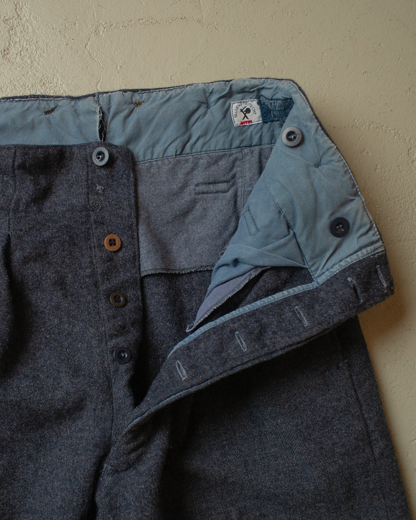 1960 Belgian Army Wool Trousers grey - W32