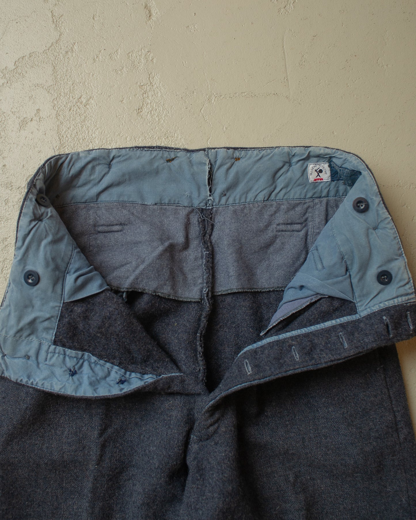 1960 Belgian Army Wool Trousers grey - W32