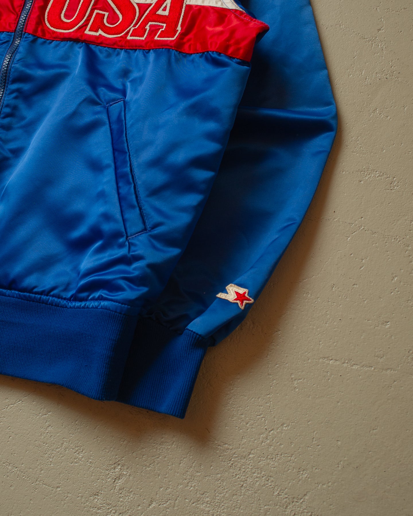 1980s Starter Team USA Olympics Satin Jacket blue - M/L