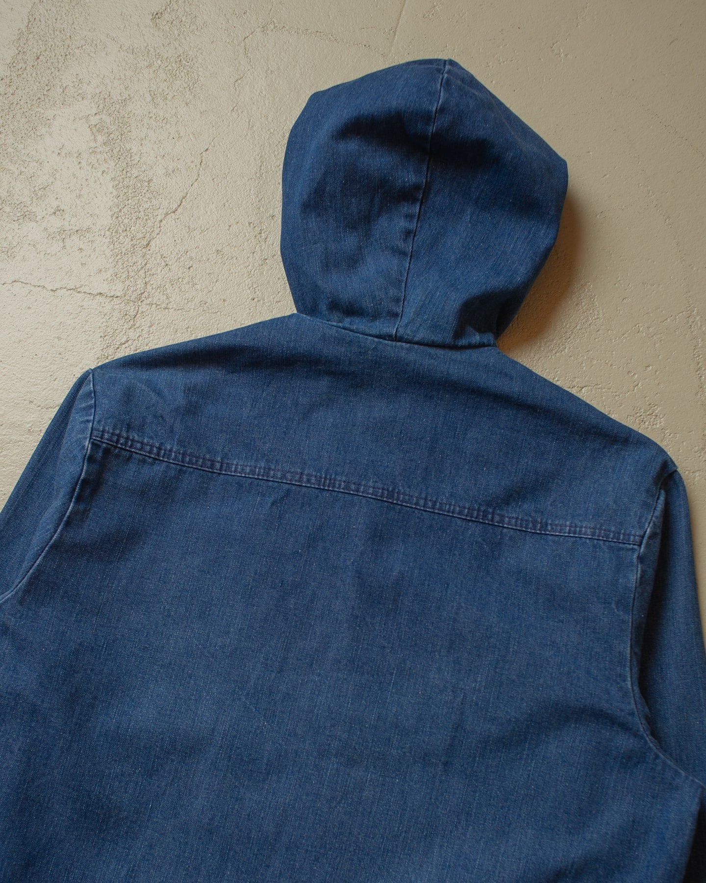 1970s Womens Wrangler Denim Hoodie blue - M