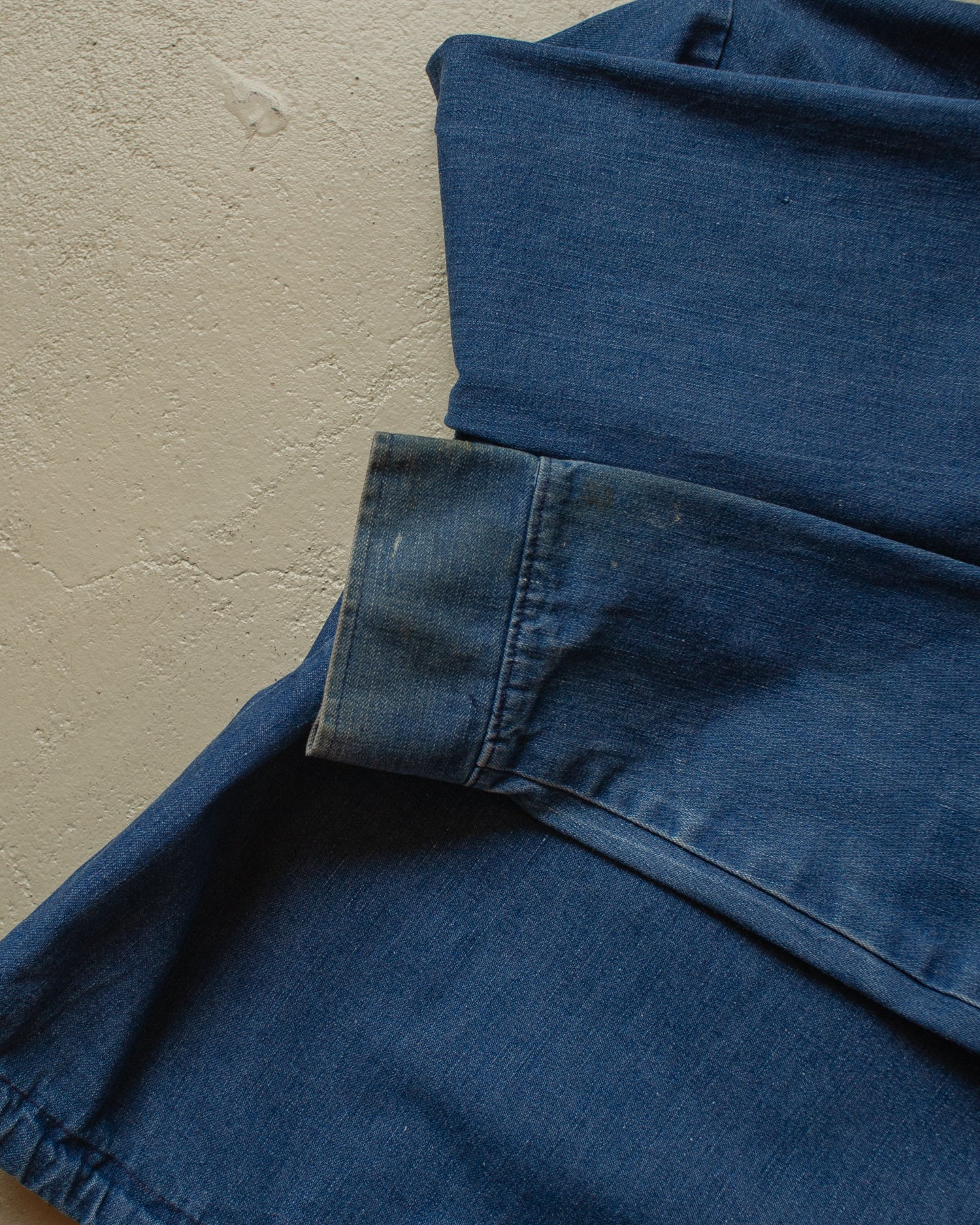 1970s Womens Wrangler Denim Hoodie blue - M