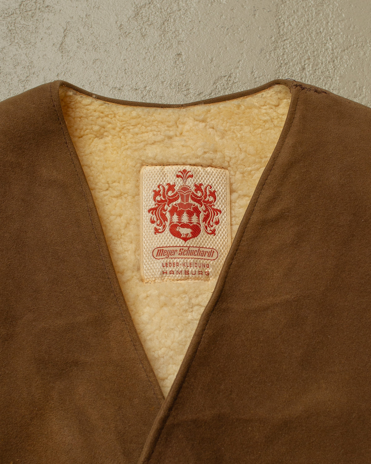 1940s/50s German lined Suede Leather Vest - M/L