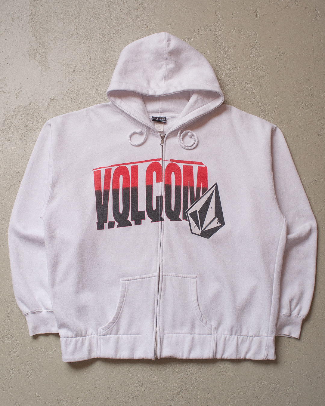 90s Volcom Spellout Hoodie white - XXL