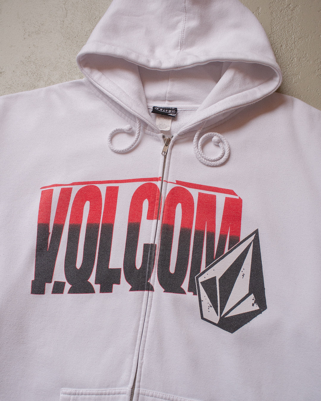 90s Volcom Spellout Hoodie white - XXL