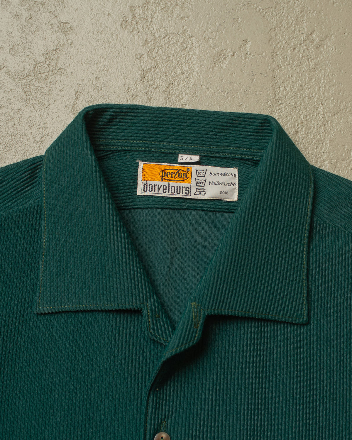 1960s German unworn Perlon Sport Shirt green - XL