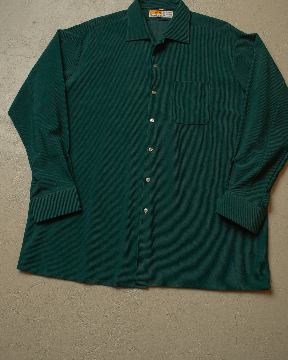 1960s German unworn Perlon Sport Shirt green - XL
