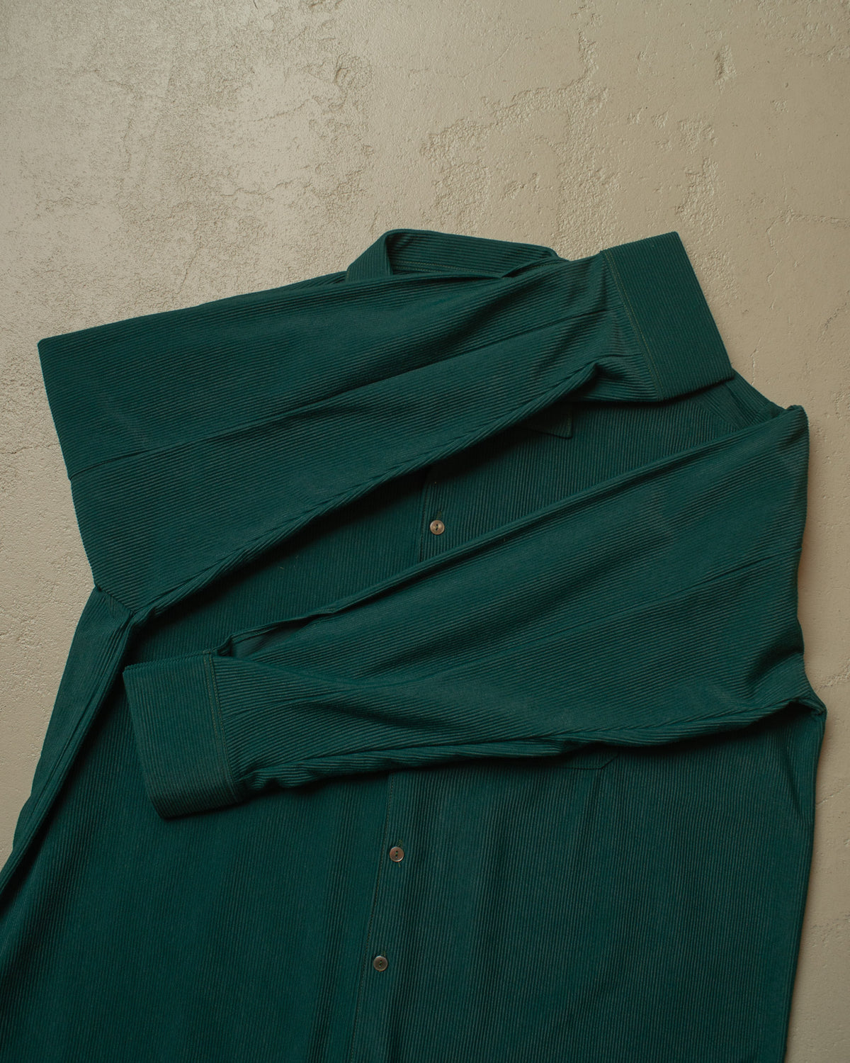 1960s German unworn Perlon Sport Shirt green - XL