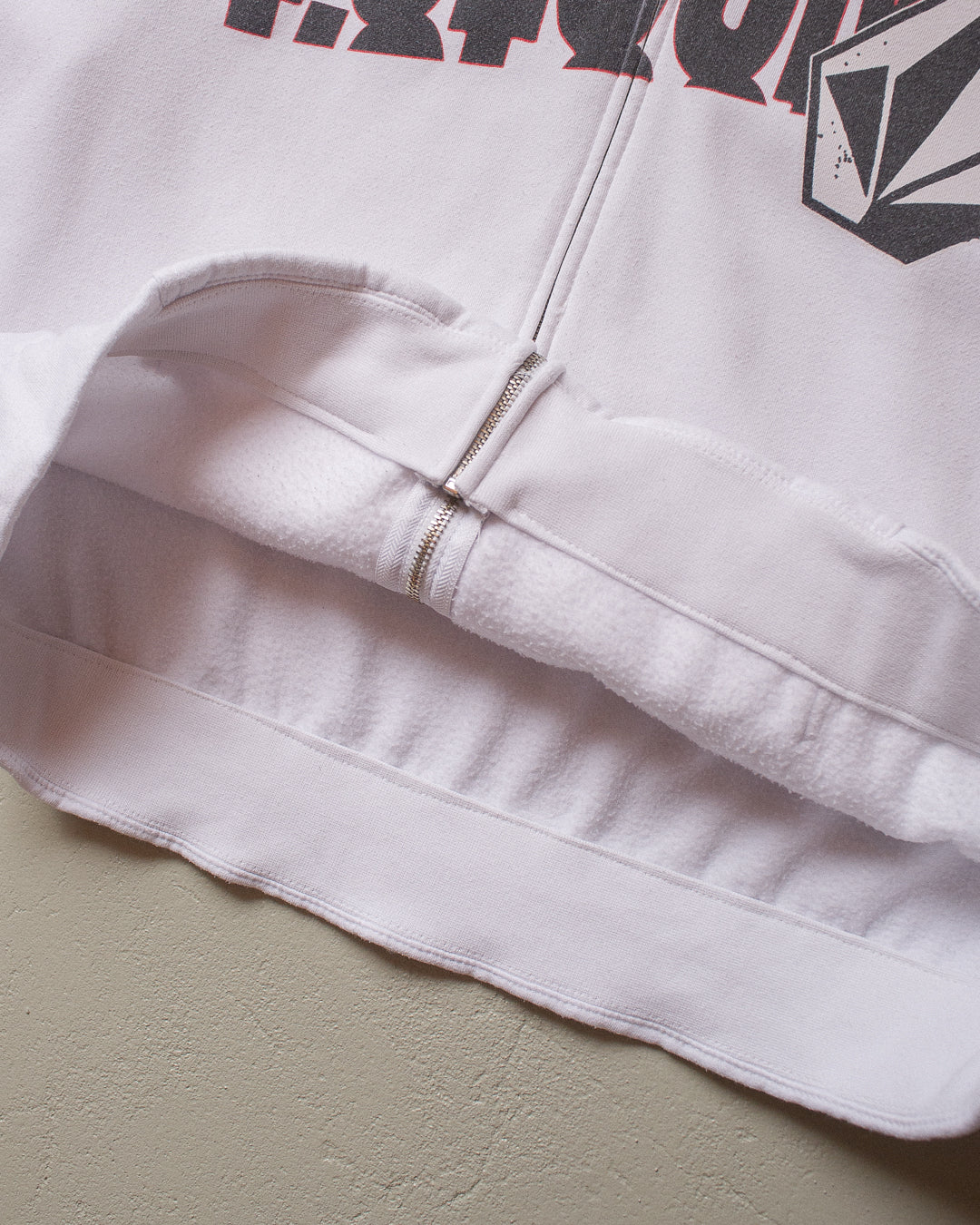 90s Volcom Spellout Hoodie white - XXL