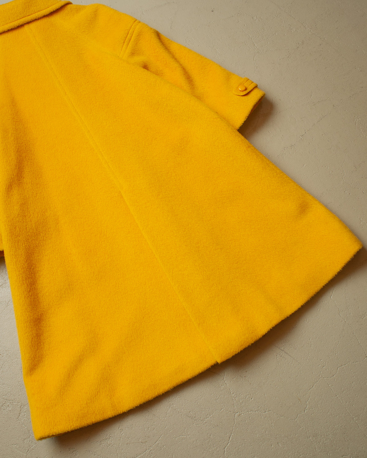 1960s Louis Feraud Womens Wool Overcoat yellow - M