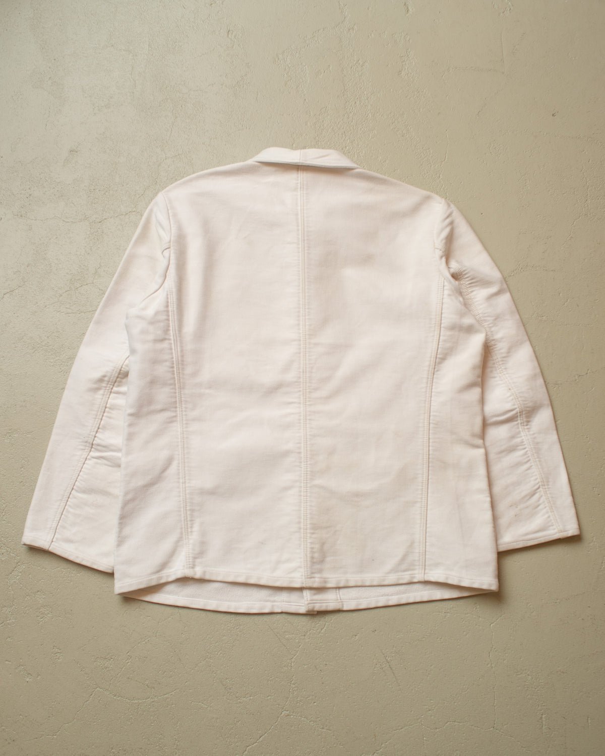 1940s German Moleskin Work Jacket white - L/XL