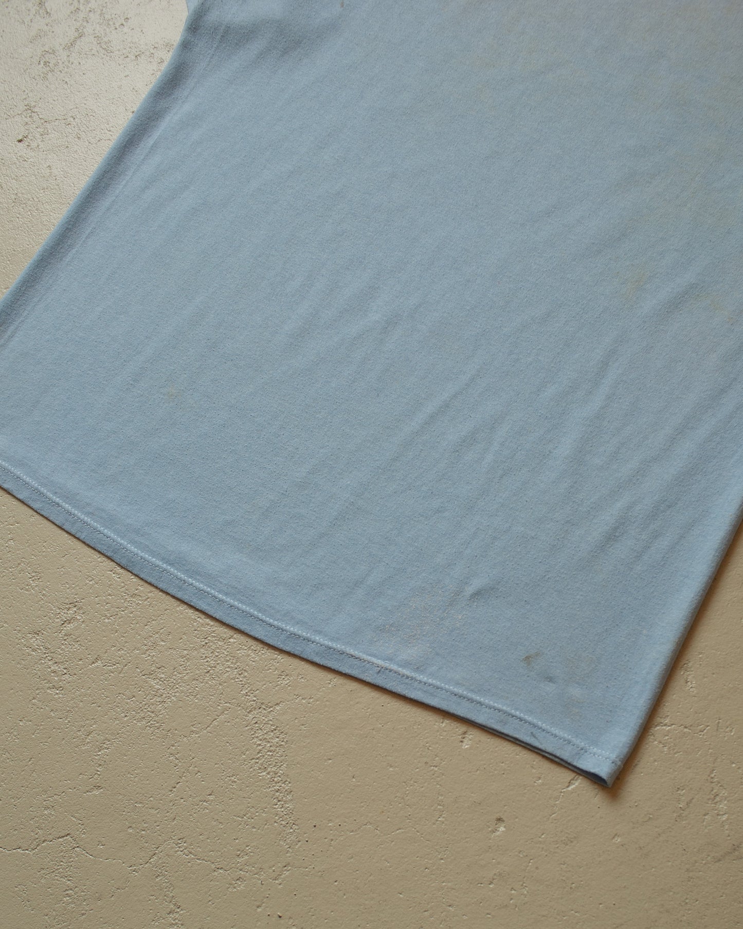 1990 stained "Be a Hugger" T-shirt blue - XL/XXL