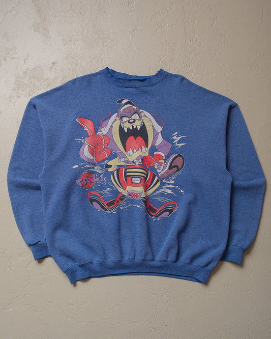 90s Snowmobile Taz Sweatshirt blue - XL