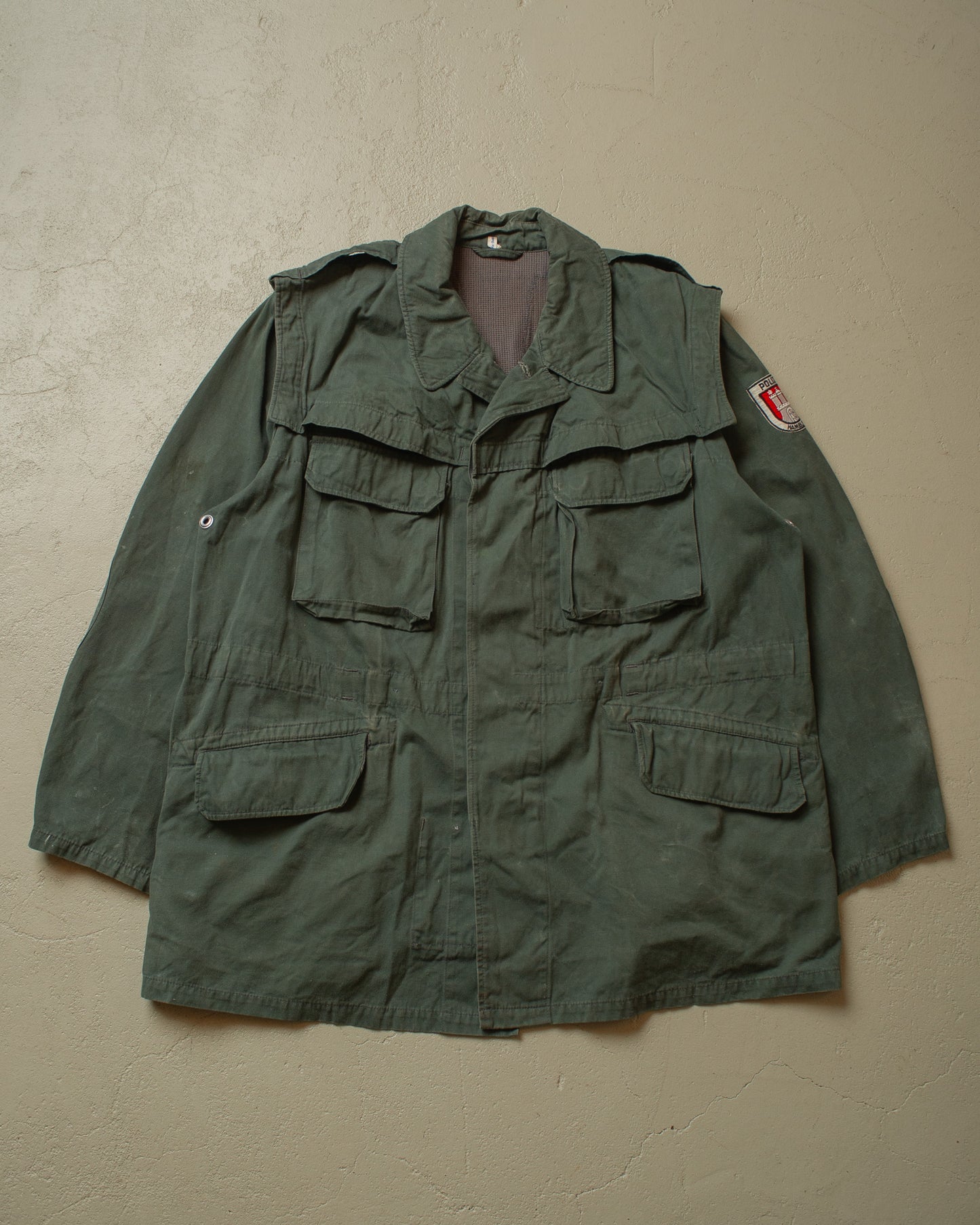1971 Polizei Hamburg Jacket faded green - XL/XXL
