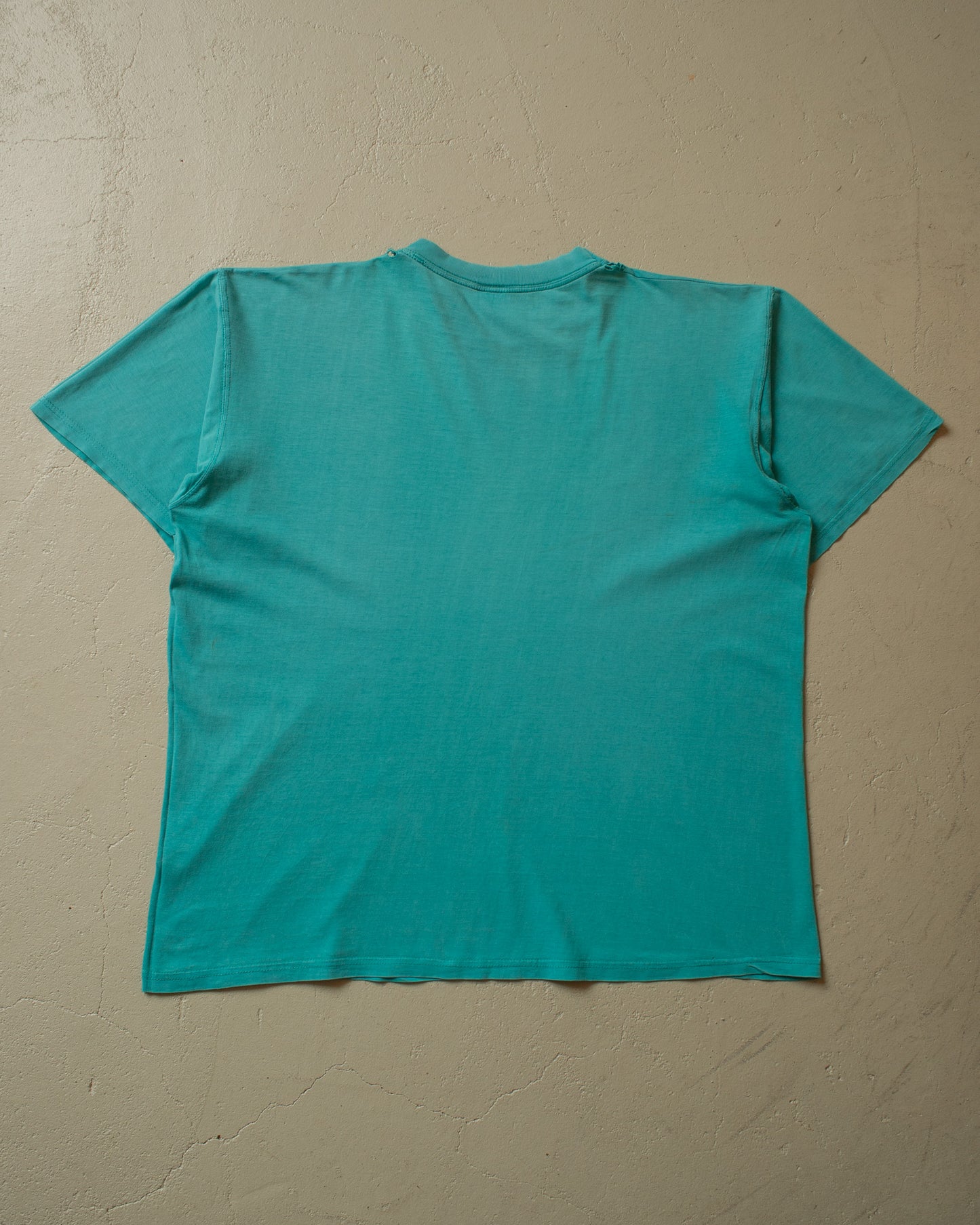 1990s thrashed Workwear T-shirt turquoise - XL/XXL