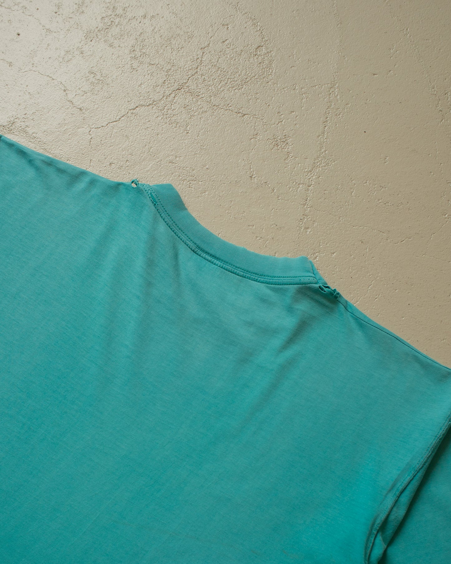 1990s thrashed Workwear T-shirt turquoise - XL/XXL