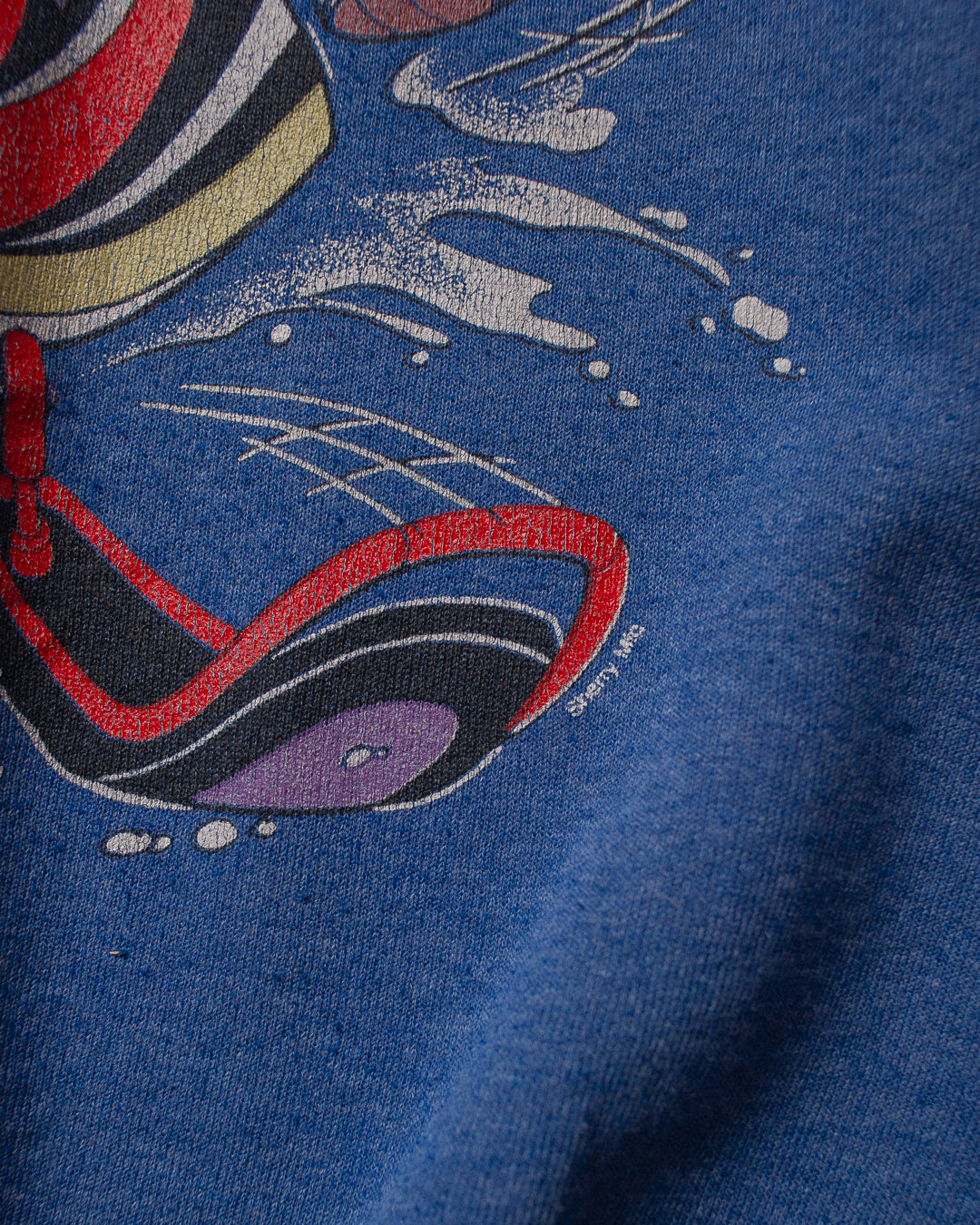 90s Snowmobile Taz Sweatshirt blue - XL